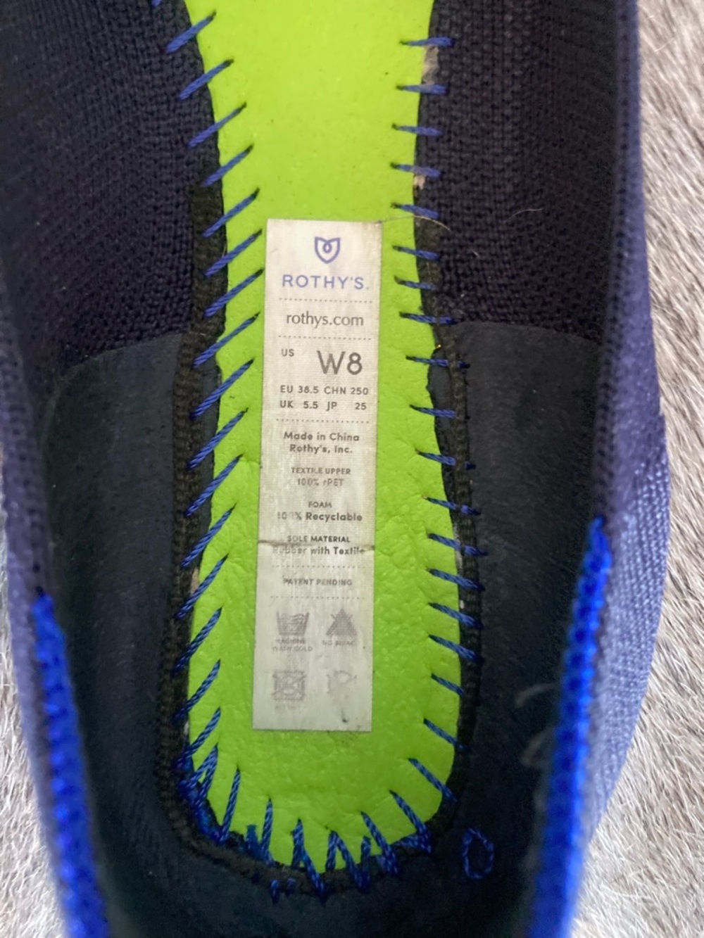 Rothy’s The Square Navy Ballet Flat Slip On Loafer - Picture 11 of 12